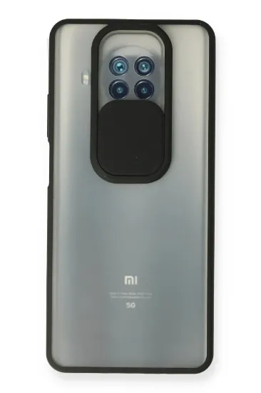 Newface Xiaomi Mi 10T Lite Kılıf Palm Buzlu Kamera Sürgülü Silikon - Siyah resmi