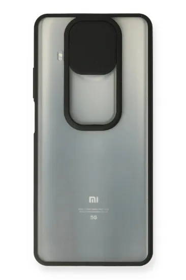 Newface Xiaomi Mi 10T Lite Kılıf Palm Buzlu Kamera Sürgülü Silikon - Siyah resmi