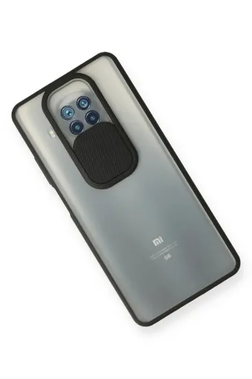 Newface Xiaomi Mi 10T Lite Kılıf Palm Buzlu Kamera Sürgülü Silikon - Siyah resmi