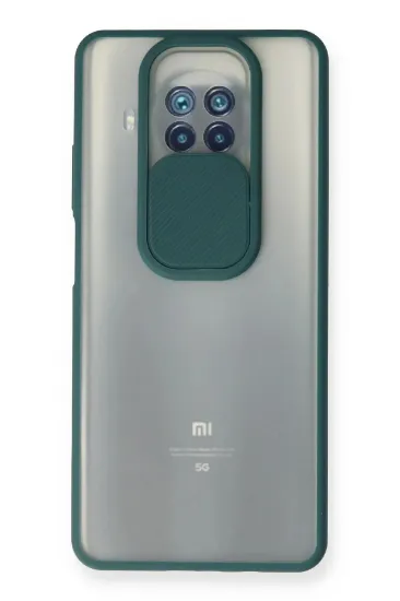 Newface Xiaomi Mi 10T Lite Kılıf Palm Buzlu Kamera Sürgülü Silikon - Yeşil resmi