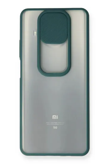 Newface Xiaomi Mi 10T Lite Kılıf Palm Buzlu Kamera Sürgülü Silikon - Yeşil resmi