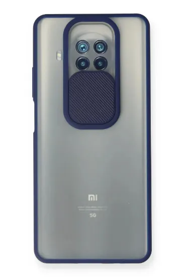 Newface Xiaomi Mi 10T Lite Kılıf Palm Buzlu Kamera Sürgülü Silikon - Lacivert resmi