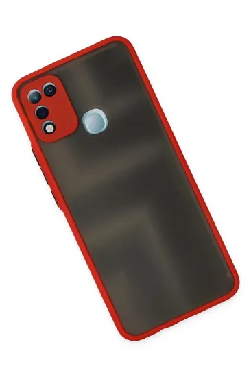 Newface İnfinix Hot 10 Play Kılıf Montreal Silikon Kapak - Kırmızı resmi