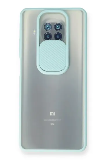 Newface Xiaomi Mi 10T Lite Kılıf Palm Buzlu Kamera Sürgülü Silikon - Turkuaz resmi