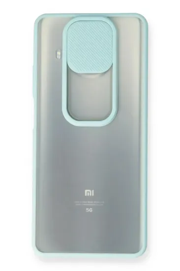 Newface Xiaomi Mi 10T Lite Kılıf Palm Buzlu Kamera Sürgülü Silikon - Turkuaz resmi