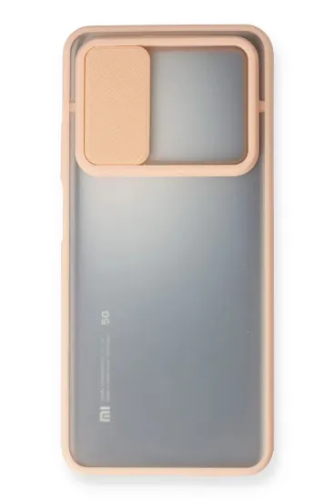 Newface Xiaomi Mi 10T Kılıf Palm Buzlu Kamera Sürgülü Silikon - Pembe resmi