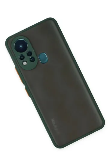 Newface İnfinix Hot 11s Kılıf Montreal Silikon Kapak - Yeşil resmi