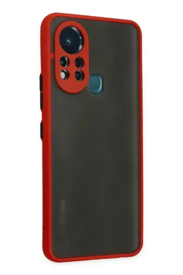 Newface İnfinix Hot 11s Kılıf Montreal Silikon Kapak - Kırmızı resmi