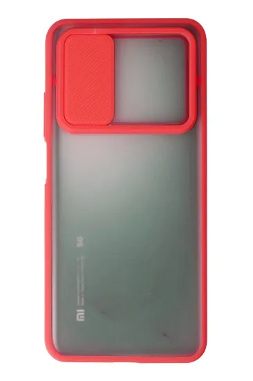 Newface Xiaomi Mi 10T Kılıf Palm Buzlu Kamera Sürgülü Silikon - Kırmızı resmi