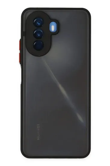 Newface Huawei Nova Y70 Kılıf Montreal Silikon Kapak - Siyah resmi