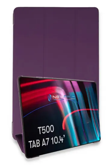 Newface Samsung Galaxy T500 Tab A7 10.4 Kılıf Tablet Smart Kılıf - Mor resmi
