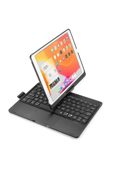 Newface iPad 5 Air 9.7 Kılıf Magic Dönen Klavyeli Tablet Kılıf - Siyah resmi
