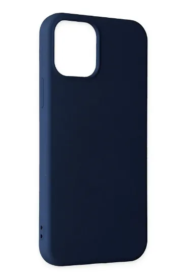 Newface iPhone 11 Pro Max Kılıf Nano içi Kadife Silikon - Lacivert resmi
