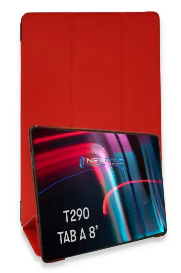 Newface Samsung Galaxy T290 Tab A 8 Kılıf Tablet Smart Kılıf - Kırmızı resmi