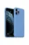 Newface iPhone 11 Pro Max Kılıf Nano içi Kadife Silikon - Mavi resmi