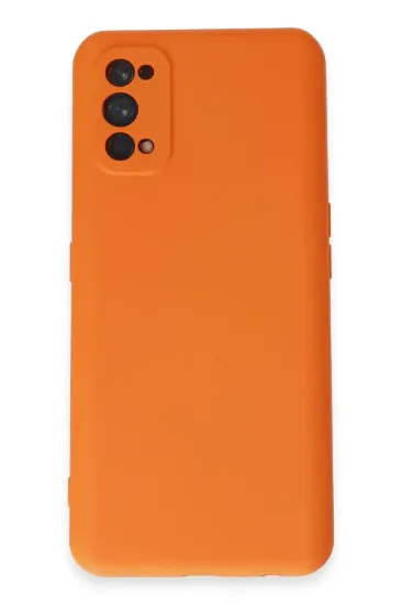 Newface Realme 7 Pro Kılıf Nano içi Kadife Silikon - Turuncu resmi