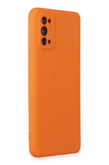Newface Realme 7 Pro Kılıf Nano içi Kadife Silikon - Turuncu resmi