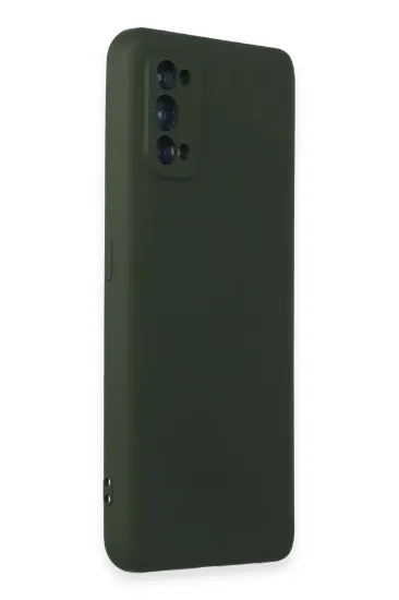 Newface Realme 7 Pro Kılıf Nano içi Kadife Silikon - Koyu Yeşil resmi