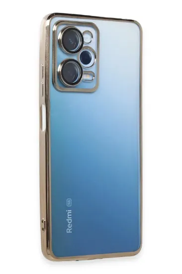 Newface Xiaomi Redmi Note 12 Pro 5G Kılıf Razer Lensli Silikon - Gold resmi