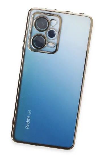 Newface Xiaomi Redmi Note 12 Pro 5G Kılıf Razer Lensli Silikon - Gold resmi