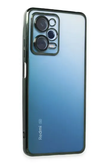 Newface Xiaomi Redmi Note 12 Pro 5G Kılıf Razer Lensli Silikon - Yeşil resmi