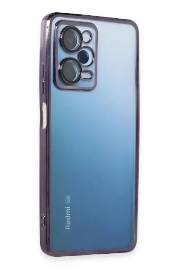 Newface Xiaomi Redmi Note 12 Pro 5G Kılıf Razer Lensli Silikon - Mor resmi
