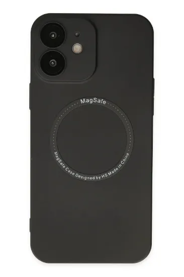 Newface iPhone 12 Kılıf Jack Magneticsafe Lens Silikon - Siyah resmi