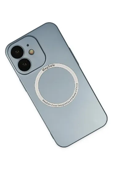 Newface iPhone 12 Kılıf Jack Magneticsafe Lens Silikon - Sierra Blue resmi