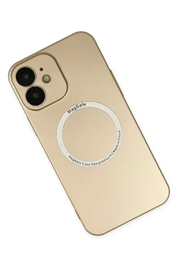 Newface iPhone 12 Kılıf Jack Magneticsafe Lens Silikon - Gold resmi