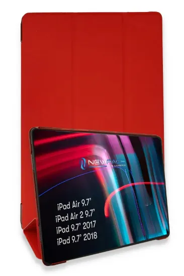 Newface iPad 5 Air 9.7 Kılıf Tablet Smart Kılıf - Kırmızı resmi
