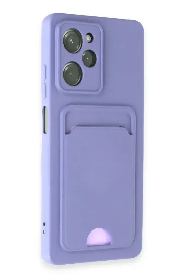 Newface Xiaomi Poco X5 Pro 5G Kılıf Kelvin Kartvizitli Silikon - Lila resmi