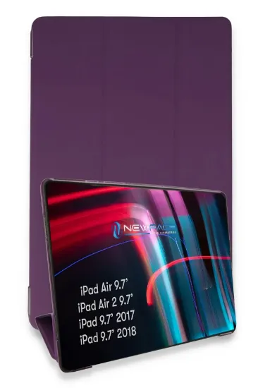 Newface iPad 5 Air 9.7 Kılıf Tablet Smart Kılıf - Mor resmi