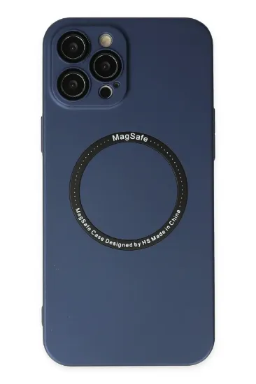 Newface iPhone 12 Pro Kılıf Jack Magneticsafe Lens Silikon - Lacivert resmi