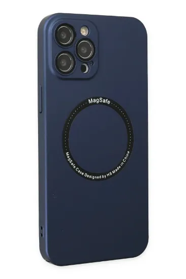 Newface iPhone 12 Pro Kılıf Jack Magneticsafe Lens Silikon - Lacivert resmi