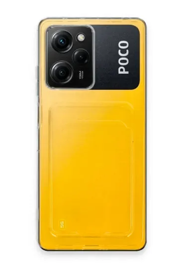 Newface Xiaomi Poco X5 Pro 5G Kılıf Kart Şeffaf Silikon - Şeffaf resmi