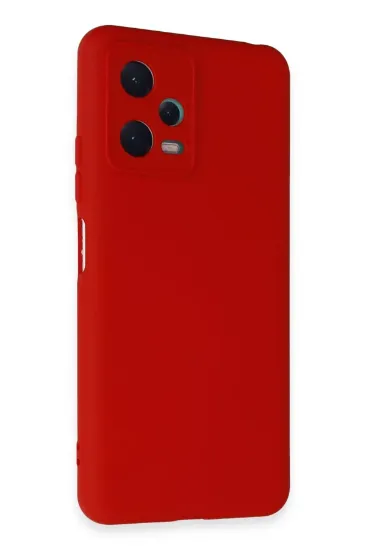 Newface Xiaomi Redmi Note 12 5G Kılıf Nano içi Kadife Silikon - Kırmızı resmi