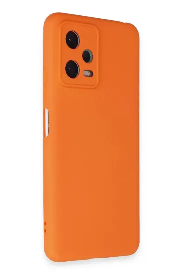 Newface Xiaomi Redmi Note 12 5G Kılıf Nano içi Kadife Silikon - Turuncu resmi
