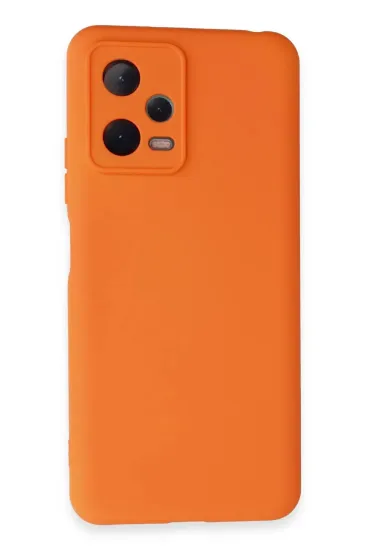 Newface Xiaomi Redmi Note 12 5G Kılıf Nano içi Kadife Silikon - Turuncu resmi