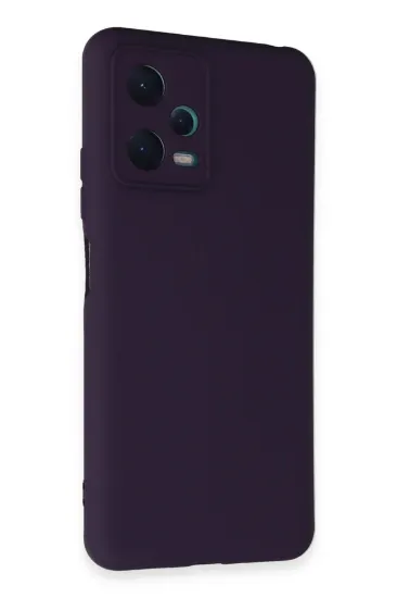 Newface Xiaomi Redmi Note 12 5G Kılıf Nano içi Kadife Silikon - Mor resmi