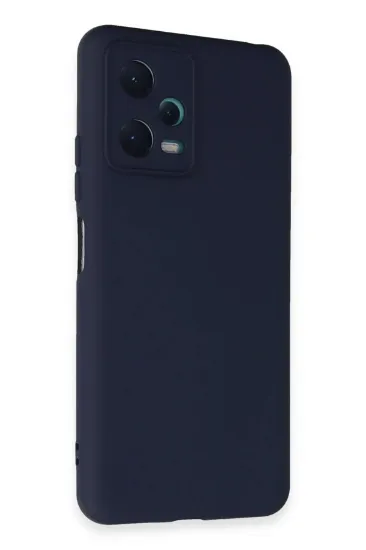 Newface Xiaomi Redmi Note 12 5G Kılıf Nano içi Kadife Silikon - Lacivert resmi