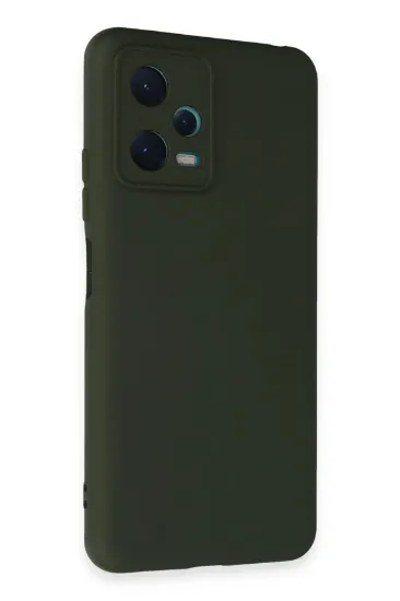 Newface Xiaomi Redmi Note 12 5G Kılıf Nano içi Kadife Silikon - Koyu Yeşil resmi