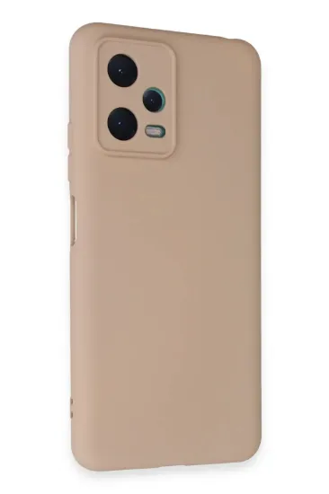 Newface Xiaomi Redmi Note 12 5G Kılıf Nano içi Kadife Silikon - Pudra resmi