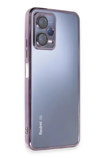 Newface Xiaomi Redmi Note 12 5G Kılıf Razer Lensli Silikon - Mor resmi