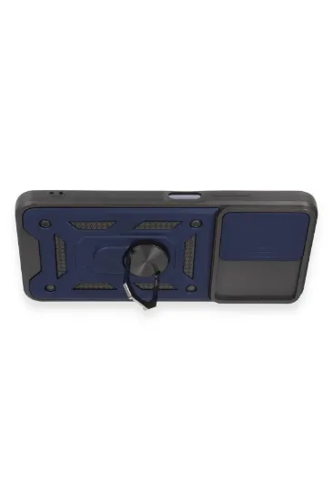 Newface Xiaomi Redmi Note 12 5G Kılıf Pars Lens Yüzüklü Silikon - Lacivert resmi