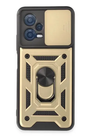 Newface Xiaomi Redmi Note 12 5G Kılıf Pars Lens Yüzüklü Silikon - Gold resmi