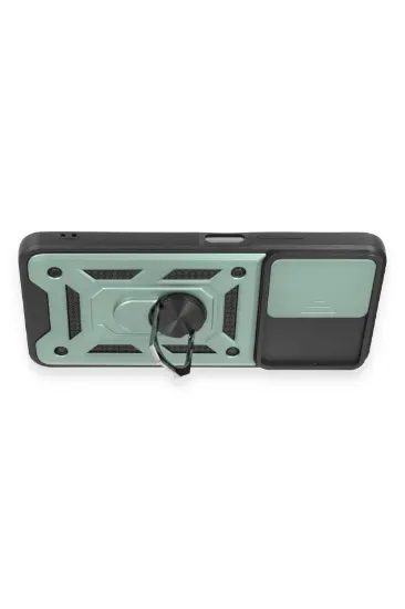Newface Xiaomi Redmi Note 12 5G Kılıf Pars Lens Yüzüklü Silikon - Yeşil resmi
