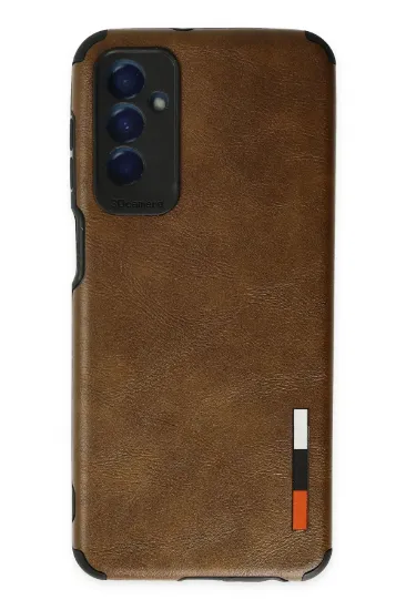 Newface Samsung Galaxy M13 Kılıf Loop Deri Silikon - Kahverengi resmi