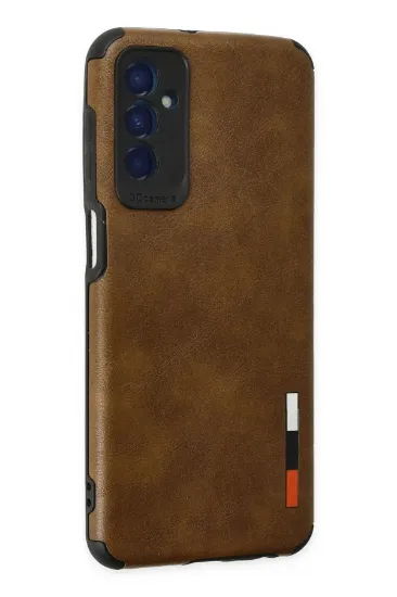 Newface Samsung Galaxy M13 Kılıf Loop Deri Silikon - Kahverengi resmi
