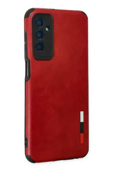 Newface Samsung Galaxy M13 Kılıf Loop Deri Silikon - Kırmızı resmi