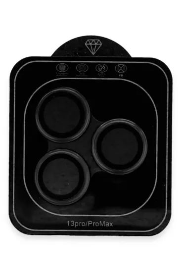 Newface iPhone 12 Pro Max Valdez Metal Kamera Lens - Siyah resmi